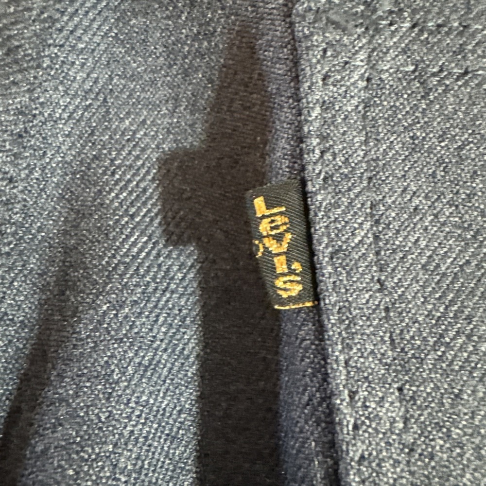 Men's Vintage Levi's 517 Blue Polyester Dress Pants 34 X 29 USA Made Gold Tag - Picture 6 of 10